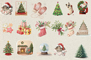 Cozy Christmas Holiday Set, a Seasonal Illustration by RevintageStudio (Thumbnail 4 of 6)