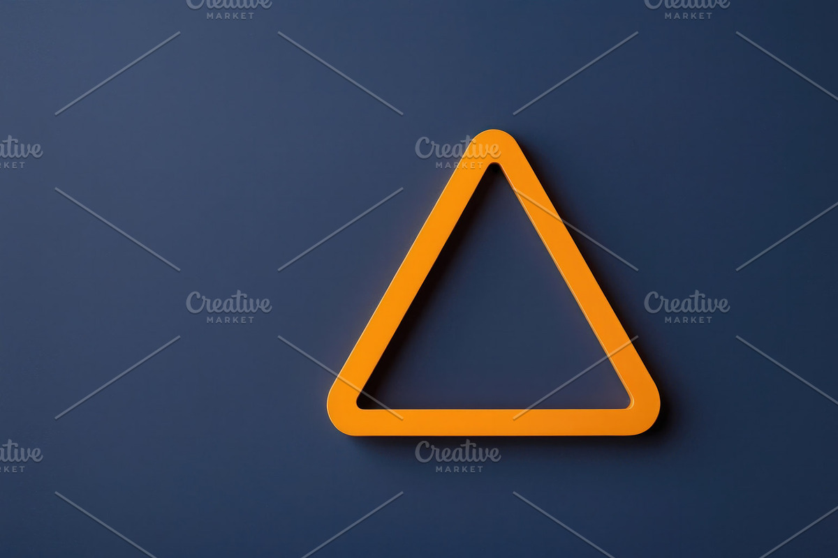 Floating orange triangular outline, an Illustration by wavebreak