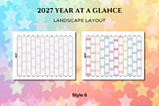 2027 Yearly at a Glance - Canva, a Templates & Theme by Adalin Shop (Thumbnail 4 of 12)