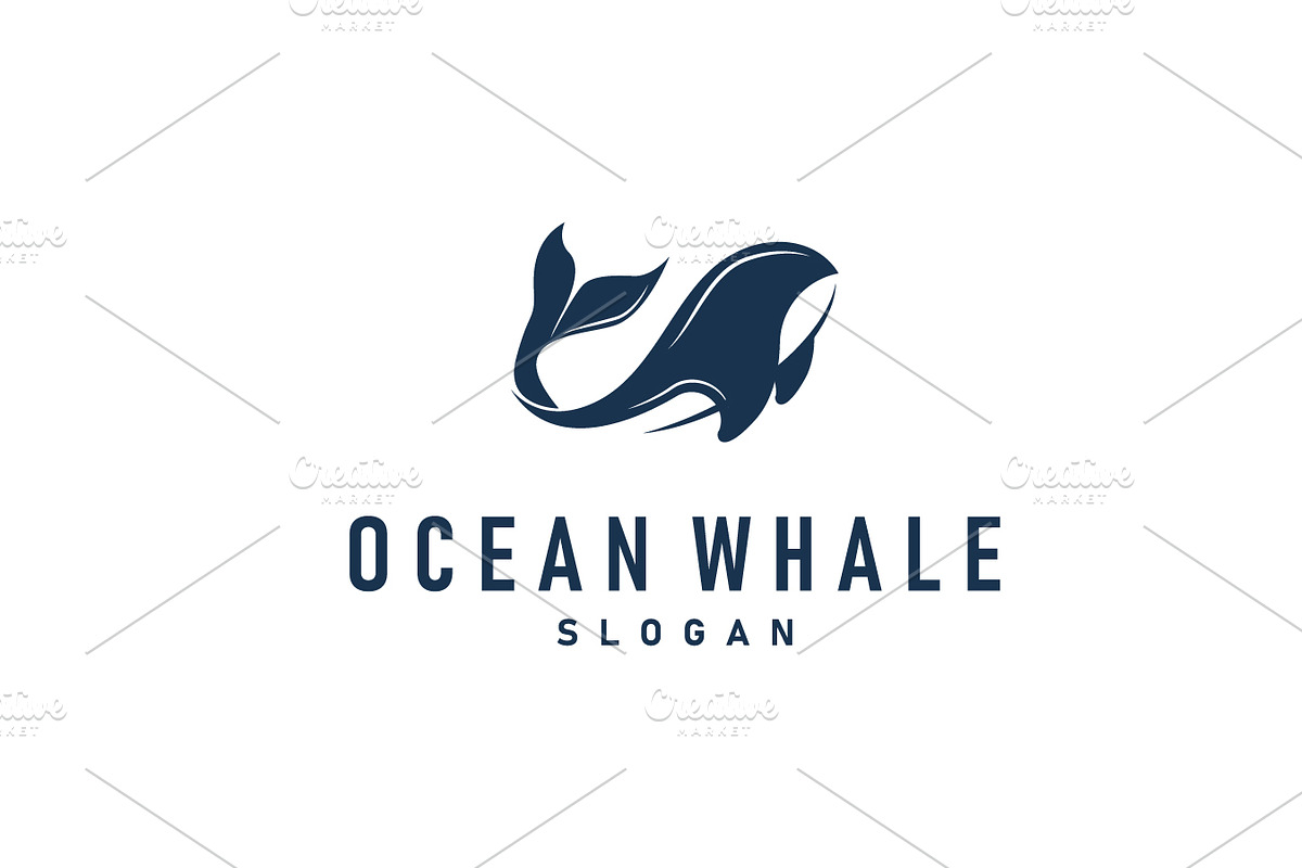 Whale logo design silhouette animal, a Branding & Logo Template by Maylianaw28