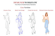 Female Fashion Pose Library, a Person Illustration by Shorena Fashion Draws (Thumbnail 10 of 12)