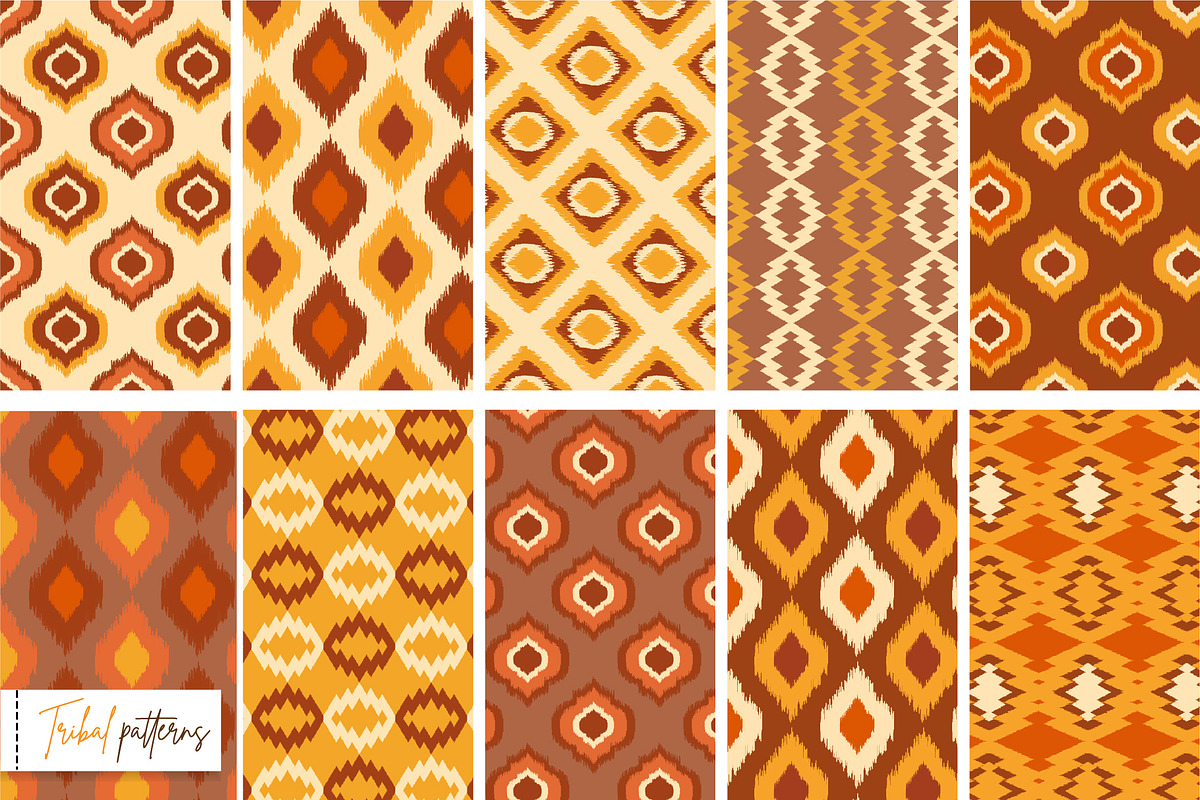 Geometric ikat seamless patterns, a Pattern Graphic by SmartDesign (Photo 2 of 5)
