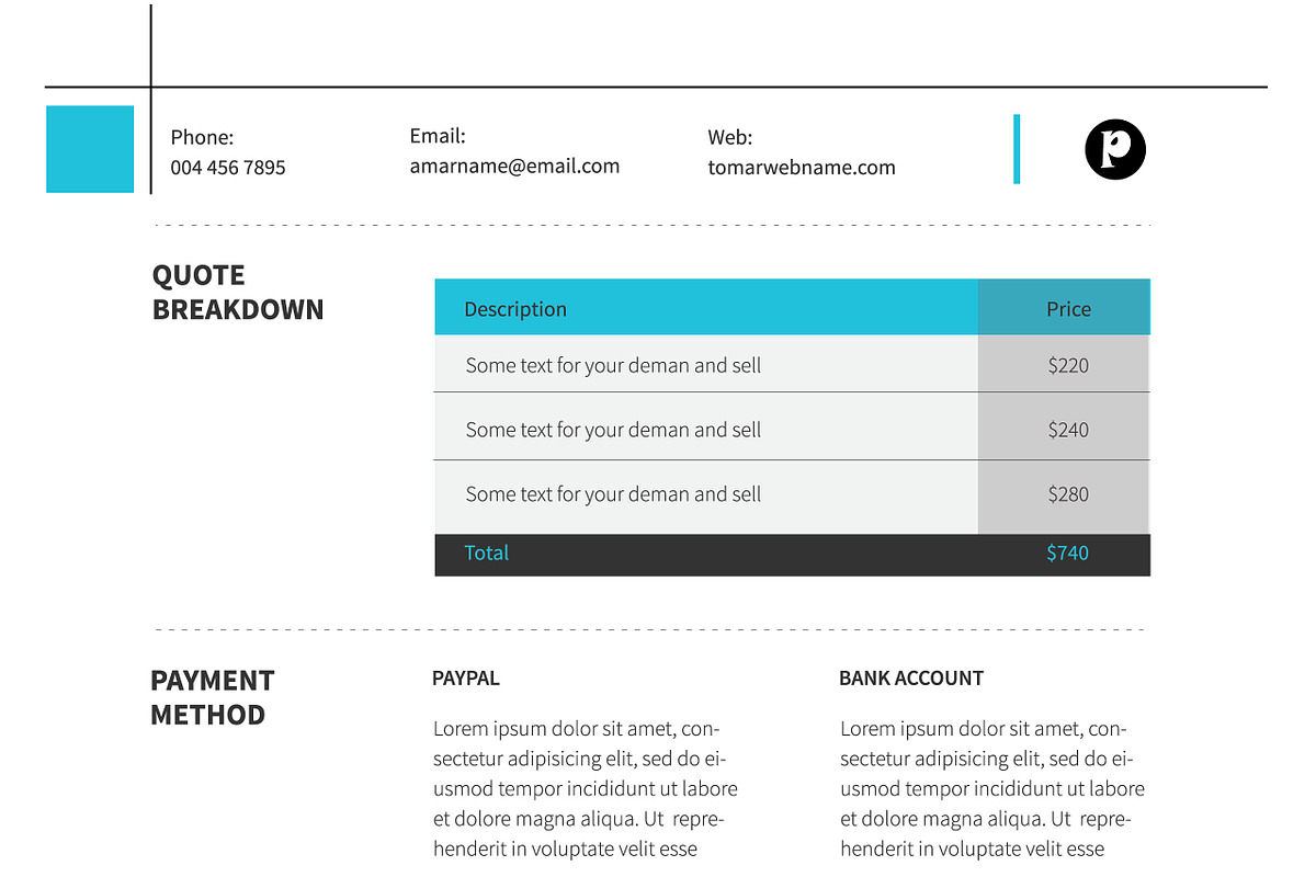 Proposal Template 02, a Stationery Template by DesignGhar (Photo 10 of 10)