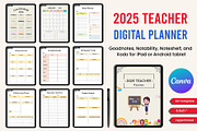 2025 Digital Planner Bundle, a Stationery Template by Designmela01 (Thumbnail 4 of 10)