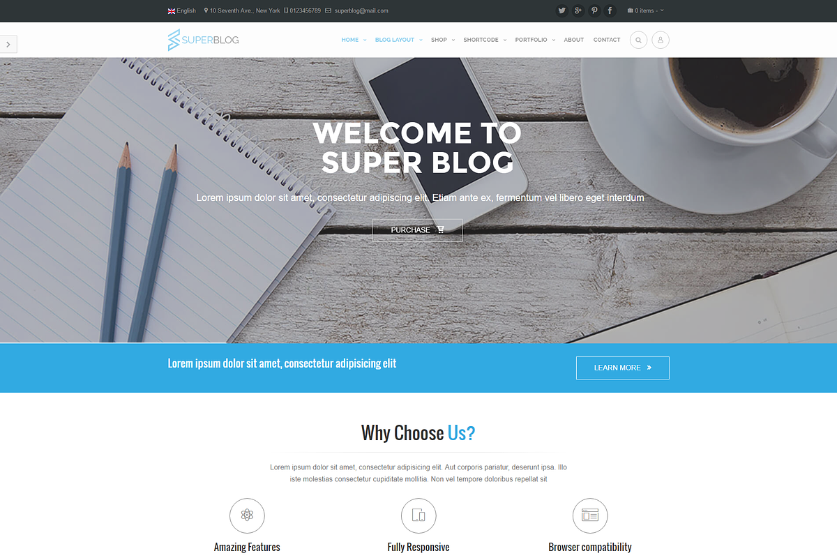 Super Blog-Responsive Drupal Theme, a Websites & App Template by osstemplate (Photo 5 of 5)