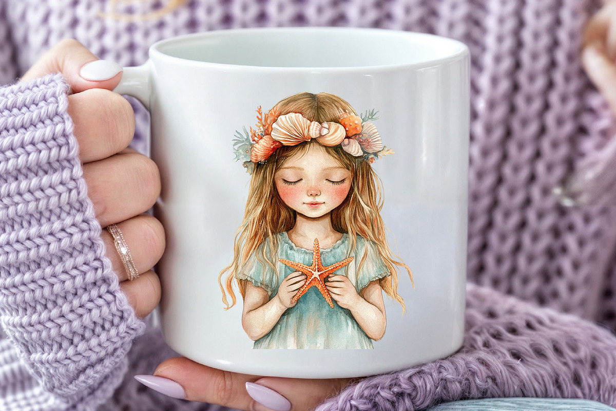 Whimsical Summer Girl Clipart, an Illustration by Rose Art (Photo 3 of 6)
