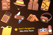 Adventure & Camping 3D Icon Pack, a Furniture 3D Model by orenjidesign (Thumbnail 8 of 8)