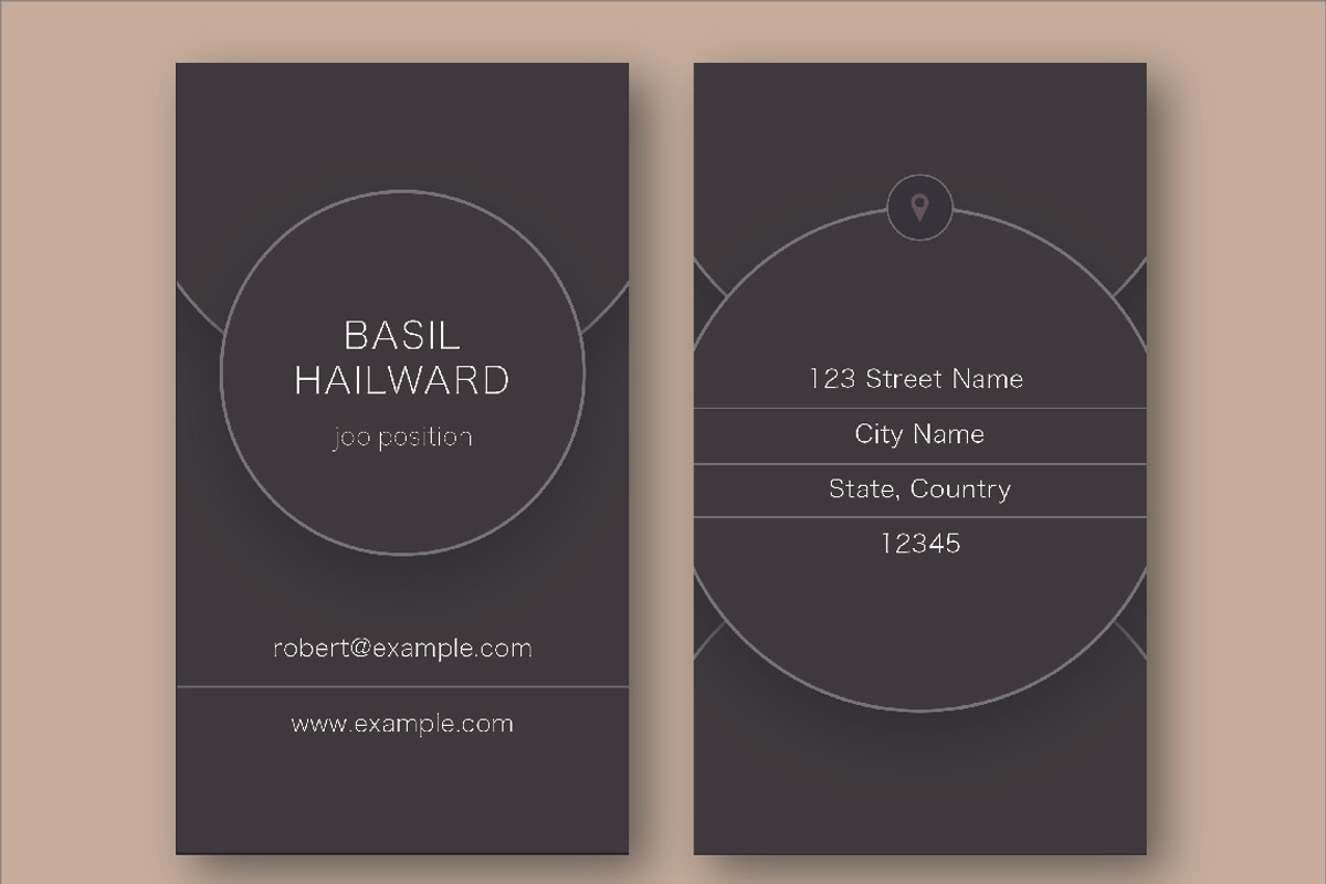 Modern Vertical Business Card, a Business Card Template by Shannon's Creations (Photo 2 of 2)