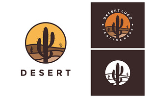 Desert Landscape logo element, a Branding & Logo Template by jundio studio
