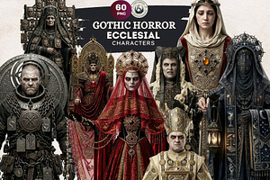 Gothic Horror Ecclesial Characters, a Person Illustration by ThatsDesignArt
