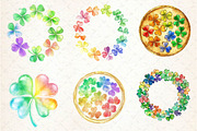 Rainbow Shamrock Circles Clipart, an Illustration by Dream Creation (Thumbnail 3 of 6)