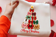 Merry Christmas Bow Tree PNG, a Seasonal Illustration by CrexoraLab (Thumbnail 2 of 4)