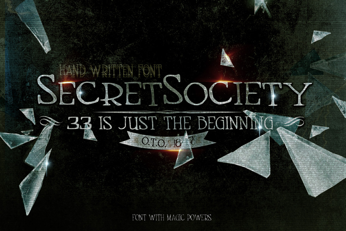 Handmade Font SecretSociety preview 2