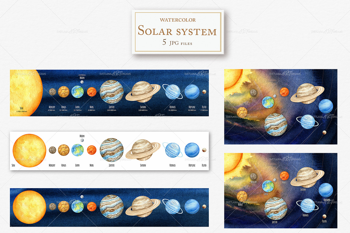 Space Solar System Planets, an Object Graphic by svetlanaARTdreams (Photo 4 of 13)