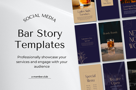 Bar Social Media Story Templates, a Design Template by a-member.club