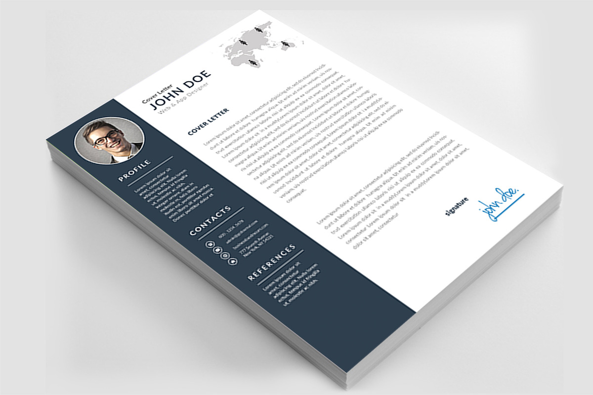 2-piece Elegant Resume set, a Resume Template by graphicforest (Photo 9 of 9)