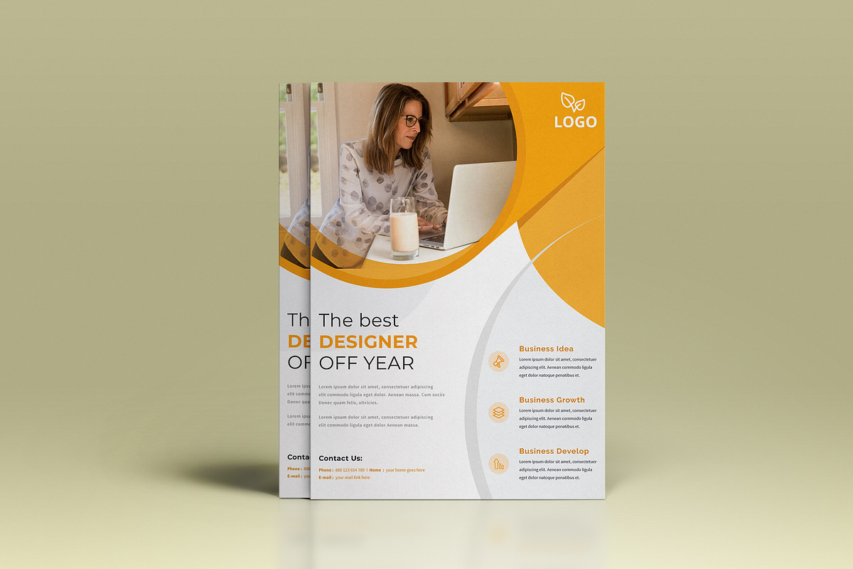 Corporate Flyer Template, a Flyer Template by UI_Expert (Photo 3 of 3)