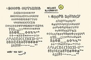 Goops Outlines! Handwritten! Font!, a Font by Studio Funshop by Kelli (Thumbnail 7 of 7)