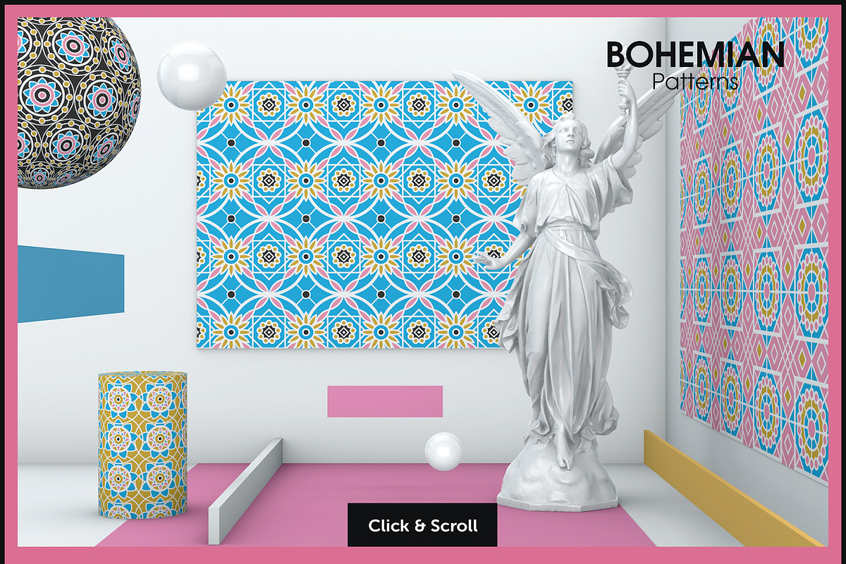Bohemian vector patterns, a Pattern Graphic by Designnina Shop (Photo 2 of 6)