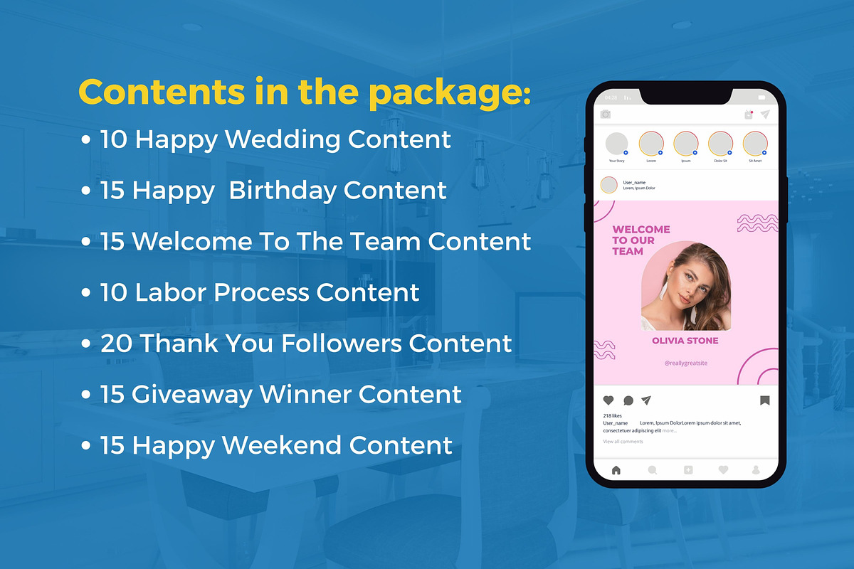 Greetings Content Instagram Posts, a Social Media Template by emcrea (Photo 3 of 9)