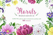 Florals watercolor set, an Illustration by Elegantia (Thumbnail 1 of 11)