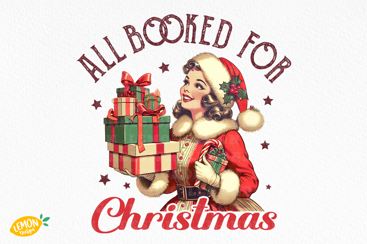 Retro Girl Christmas Sublimation, a Seasonal Illustration by LemonDesign (Photo 10 of 14)
