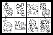Kawaii Animals Coloring Book, an Animal Illustration by Design Station (Thumbnail 2 of 3)