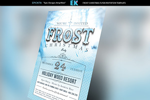 Frost Christmas Flyer Template, a Flyer Template by Epickita