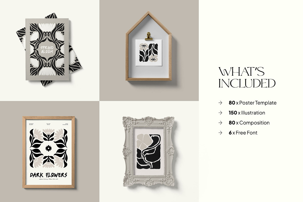 Dark Flowers. 2 | Wall Art Creator, an Object Graphic by Leleka.Store (Photo 3 of 18)