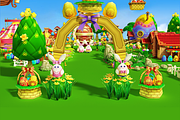 Cartoon Easter Village, an Environmental 3D Model by Souchenki (Thumbnail 7 of 31)