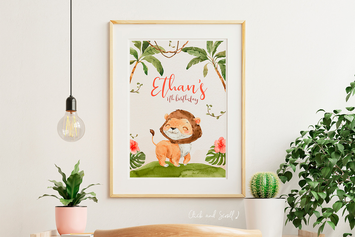 Tropical Baby Animals Watercolor set, an Animal Illustration by Alamella (Photo 6 of 8)