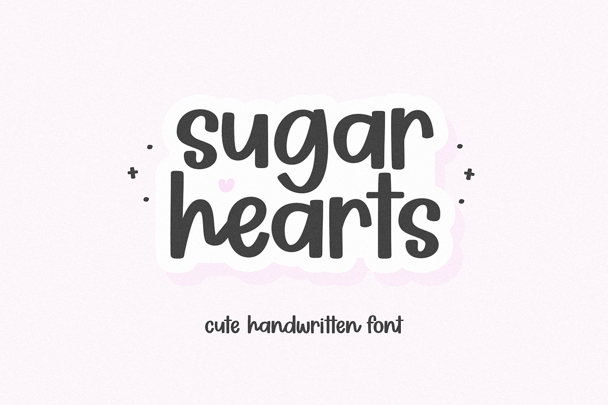 Sugar Hearts | Cute Handwritten Font, a Handwritten Font by KA Designs (Photo 1 of 10)