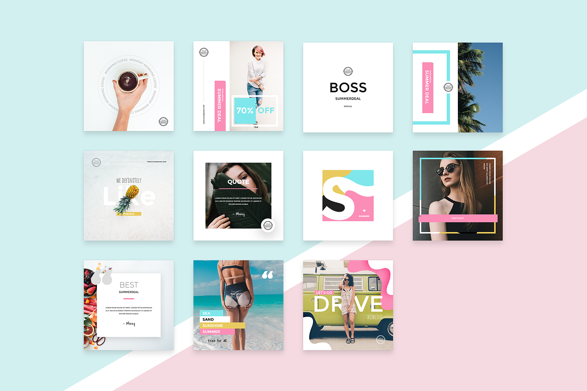 InstaBoss Social Media Pack, a Social Media Template by Skewline (Photo 8 of 11)