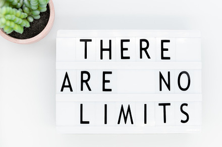 Text "'There are no limits"