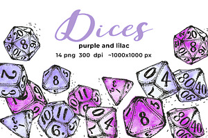 Purple And Blue Dices