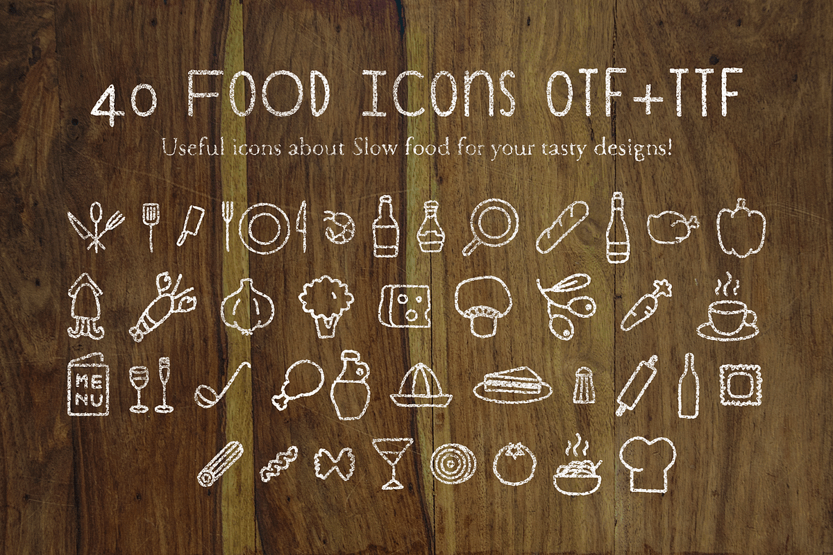 Cuciniere Font + 40 Icons (Handmade) preview 7