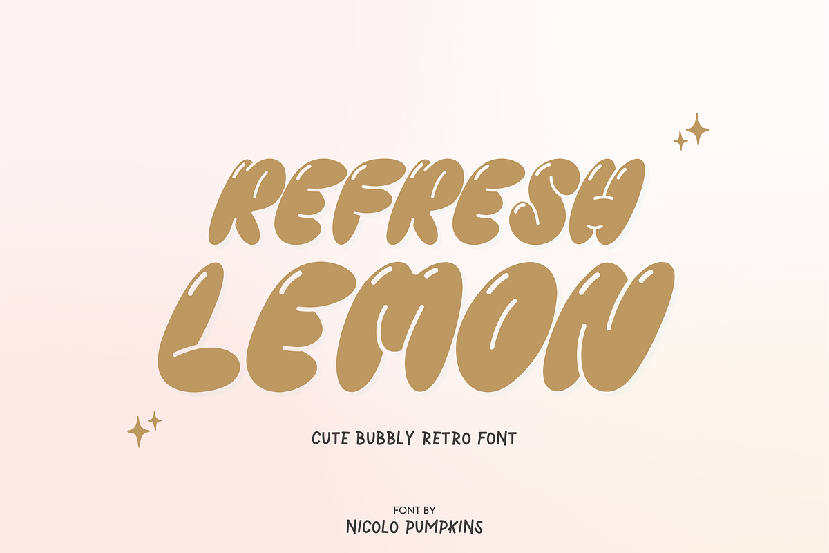 Refresh Lemon Font, a Font by Nicolo Pumpkins (Photo 1 of 10)