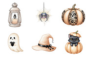 Beige & Black Halloween Clipart, an Illustration by Watercolor design (Thumbnail 4 of 4)