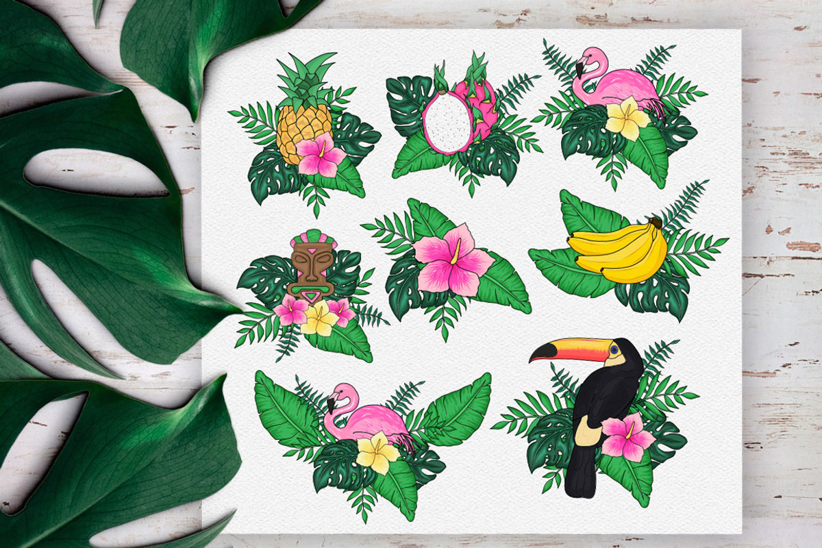 Tropics Forever! Vector set, an Animal Illustration by CallMeStasia (Photo 4 of 7)