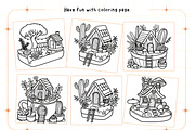 Miniature Garden Coloring Page, an Illustration by Design Station (Thumbnail 2 of 3)