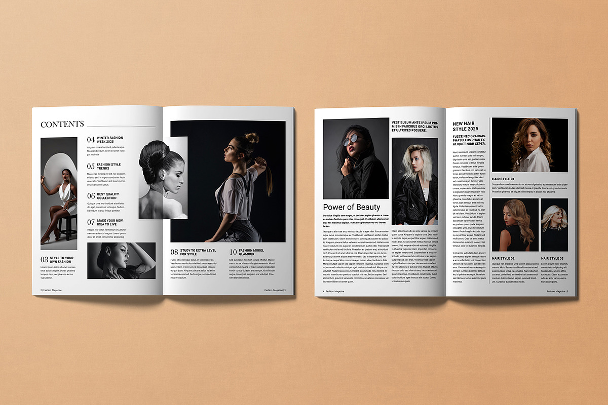 Fashion Magazine Template, a Magazine Template by Template Shop (Photo 6 of 6)