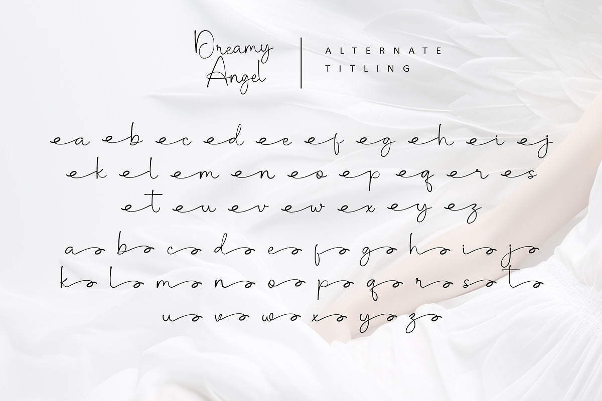 Dreamy Angel, a Handwritten Font by Letterara (Photo 9 of 11)