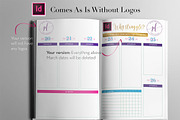 Weekly Calendar | InDesign Template, a Stationery Template by Planner Templates (Thumbnail 12 of 23)