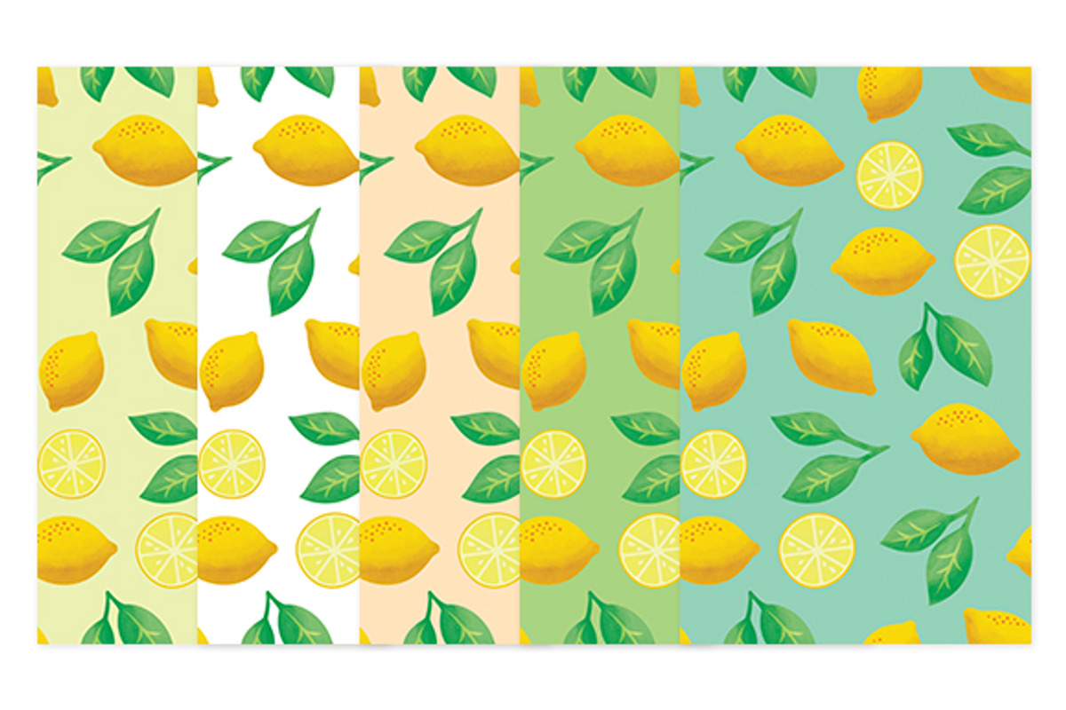 Citrus Fruits Pack 1: Lemons, a Pattern Graphic by Ariel Tyndell Design (Photo 2 of 2)
