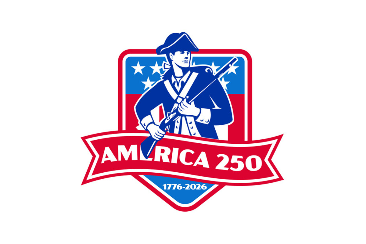 America 250 Years Patriot Retro Logo, an Illustration by patrimonio (Photo 1 of 3)