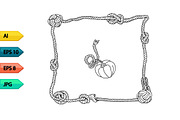 Rope frames and knots vector set, a Pattern Graphic by julia_musdotter (Thumbnail 8 of 11)