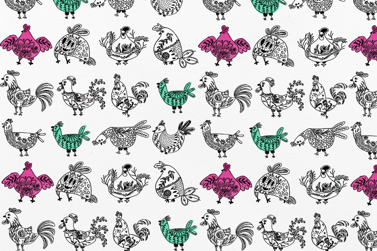 The Chicken & Rooster Collection, an Illustration by Arie Clares (Photo 2 of 2)