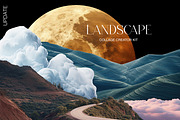 Landscape collage creator kit, an Object Graphic by Polli Deeva (Thumbnail 1 of 20)