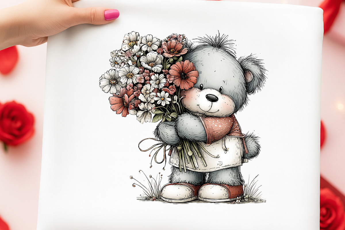 Teddy Bear Clipart Bundle, an Illustration by Digital Artistic99 (Photo 5 of 11)