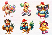 Funny Chiken clipart, an Illustration by CreationArt (Thumbnail 2 of 5)